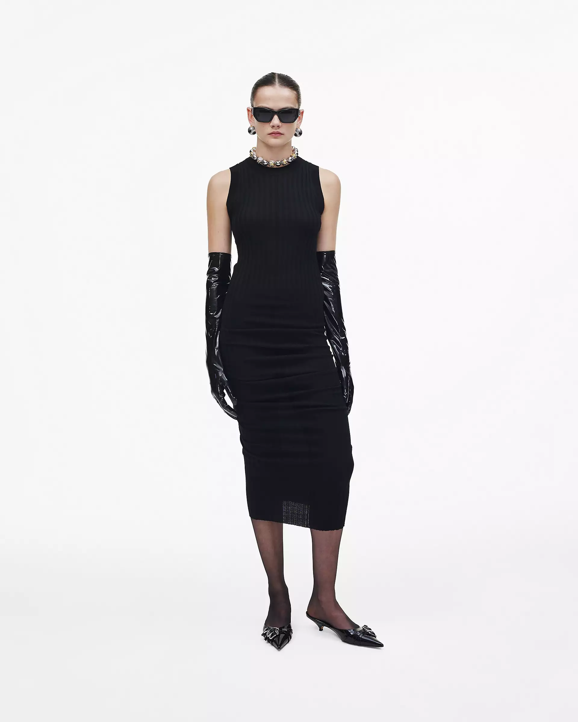 Fine Ribbed Merino Twisted Dress