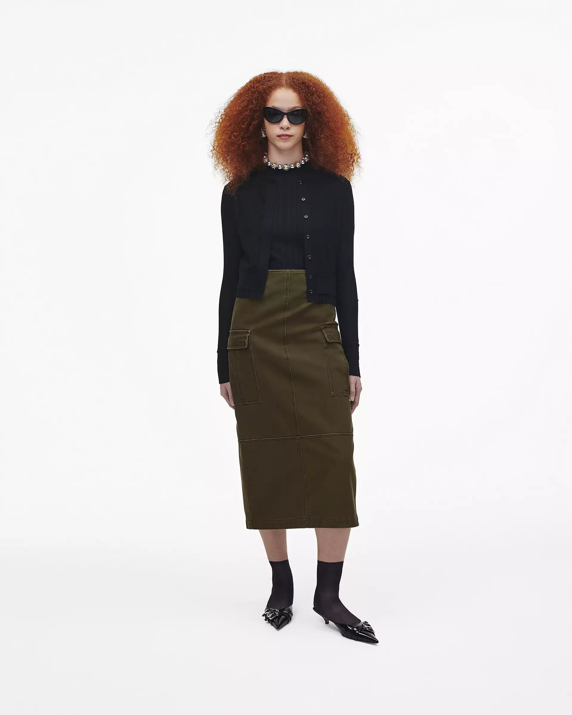 Cargo Canvas Slim Skirt