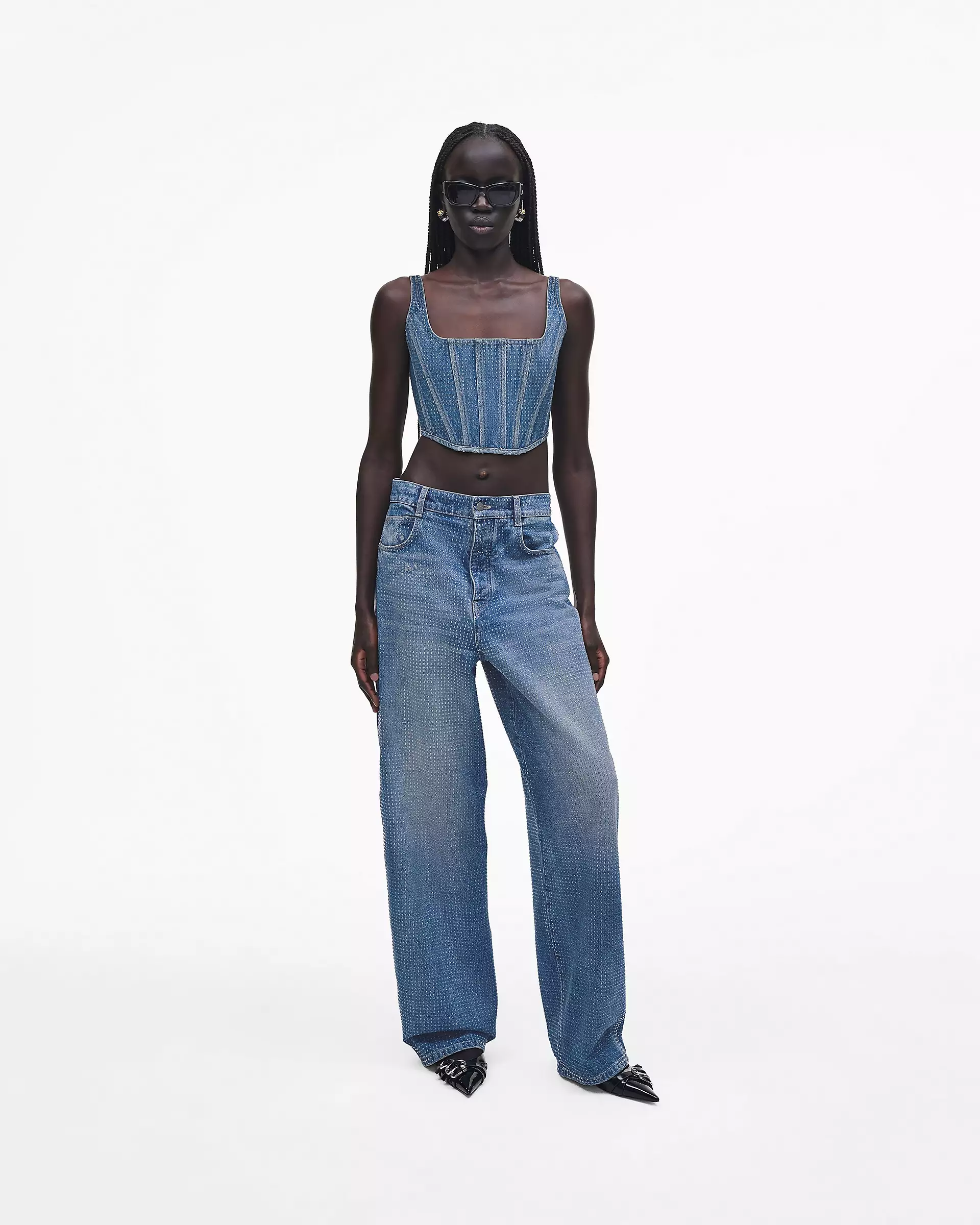 Crystal Denim Corset