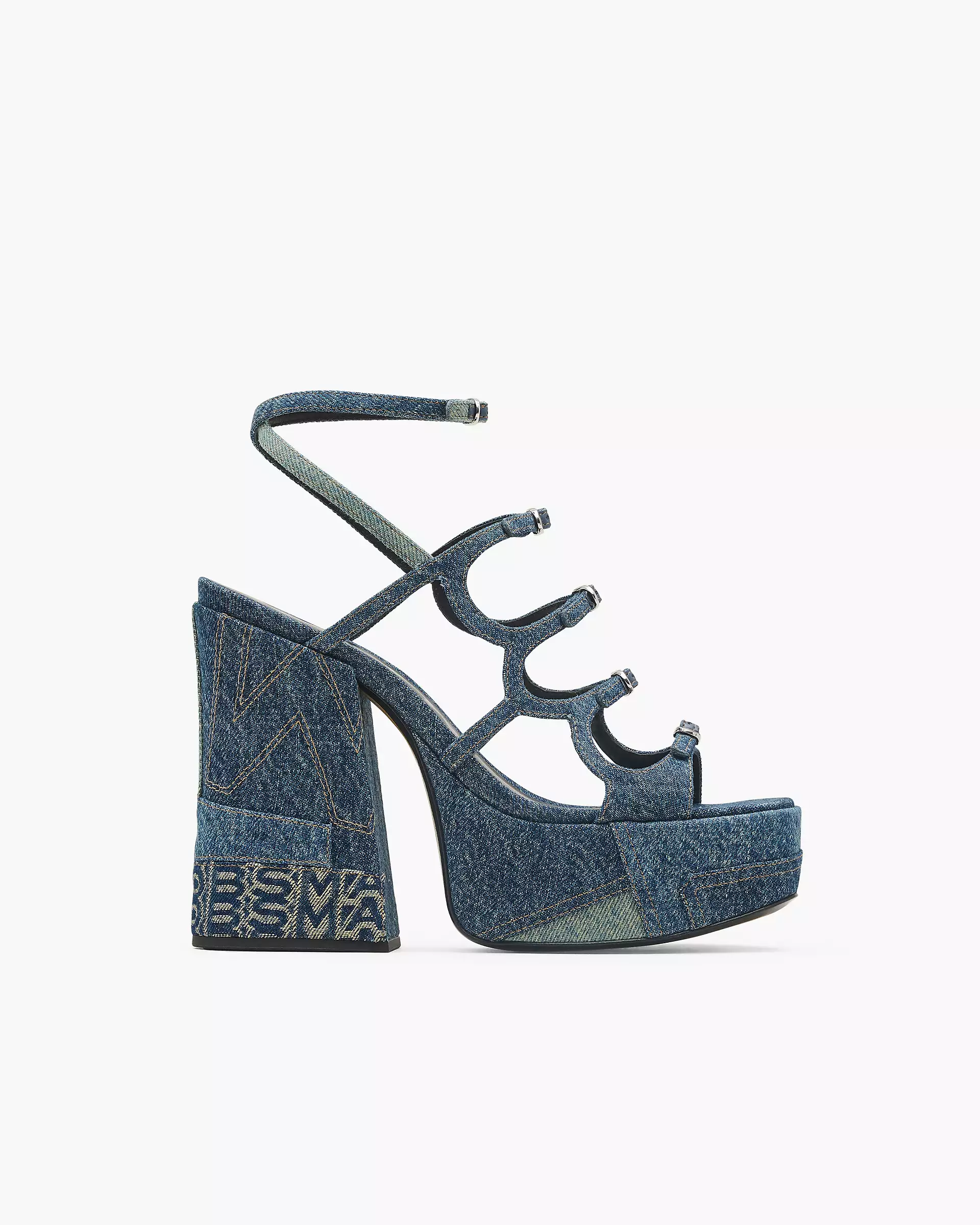 The Deconstructed  Denim Kiki Platform Sandal