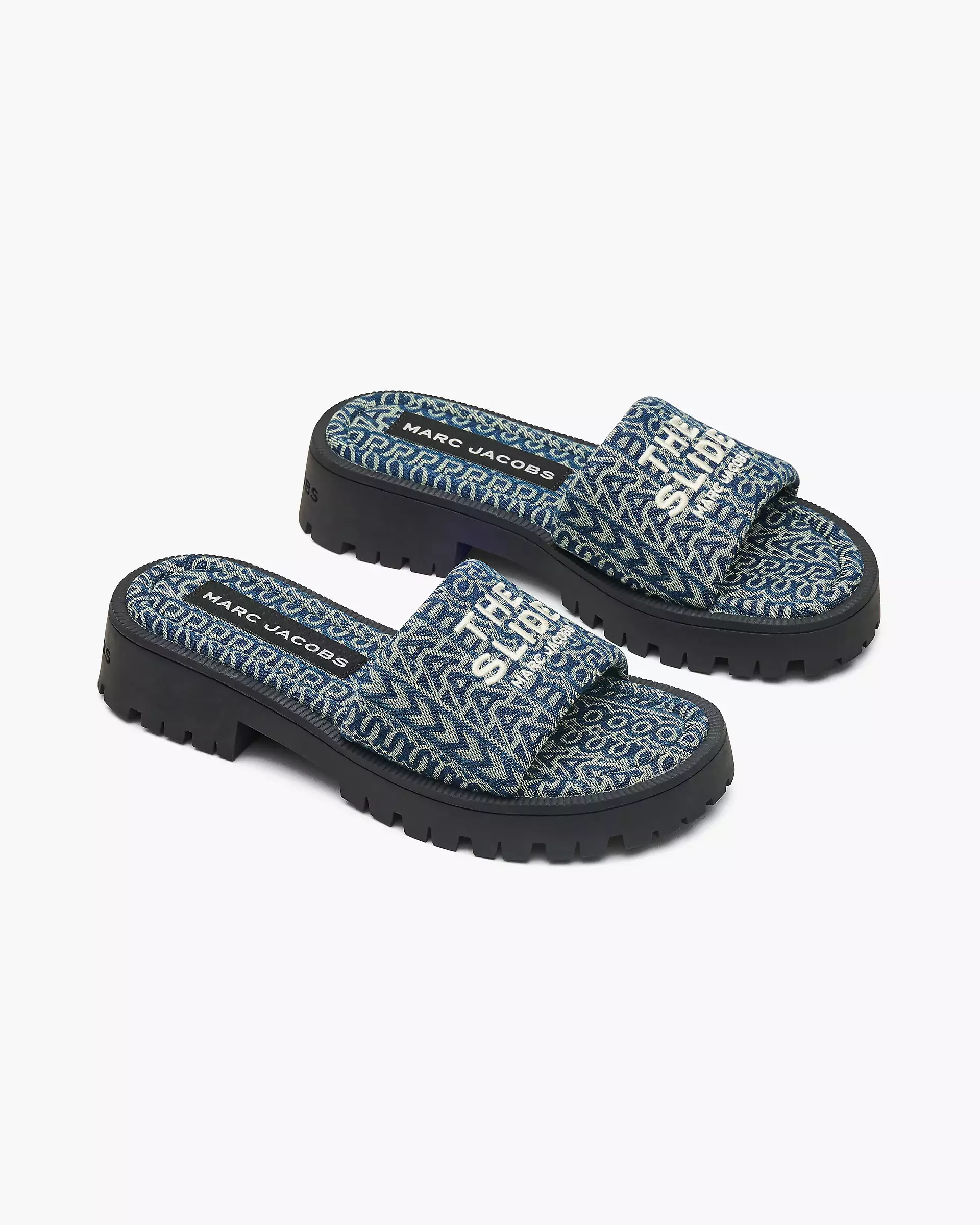 The Denim  Monogram Lug Sole Slide