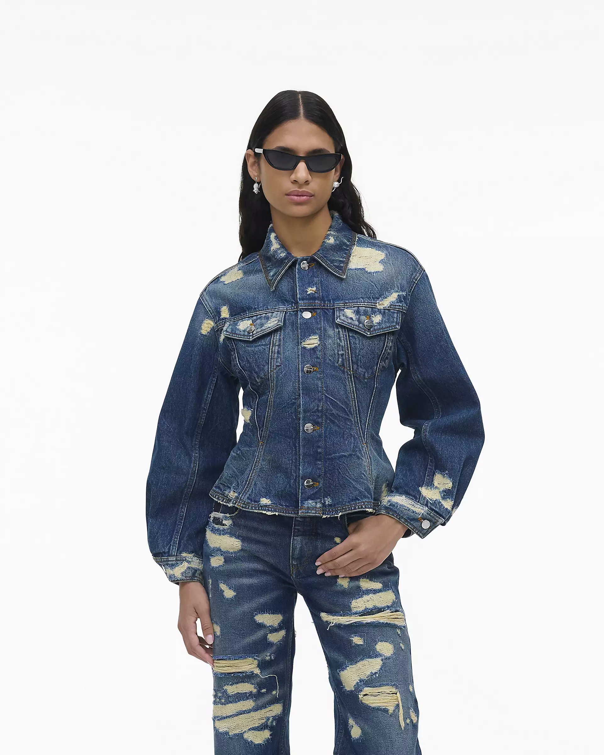 The Rip  And Repair Fluted Denim Jacket